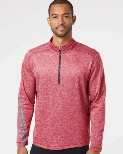 A284 - Brushed Terry Heathered Quarter-Zip Pullover<Adidas Best