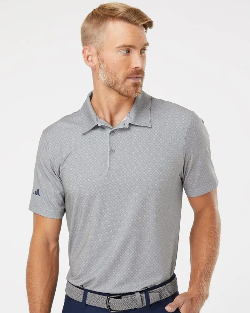 A498 - Diamond Dot Print Polo<Adidas Online