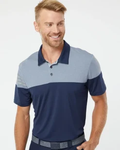 A213 - Heathered 3-Stripes Colorblocked Polo<Adidas Outlet