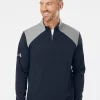 A532 - Textured Mixed Media Quarter-Zip Pullover<Adidas Sale