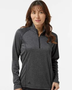 A594 - Women's Space Dyed Quarter-Zip Pullover<Adidas Outlet