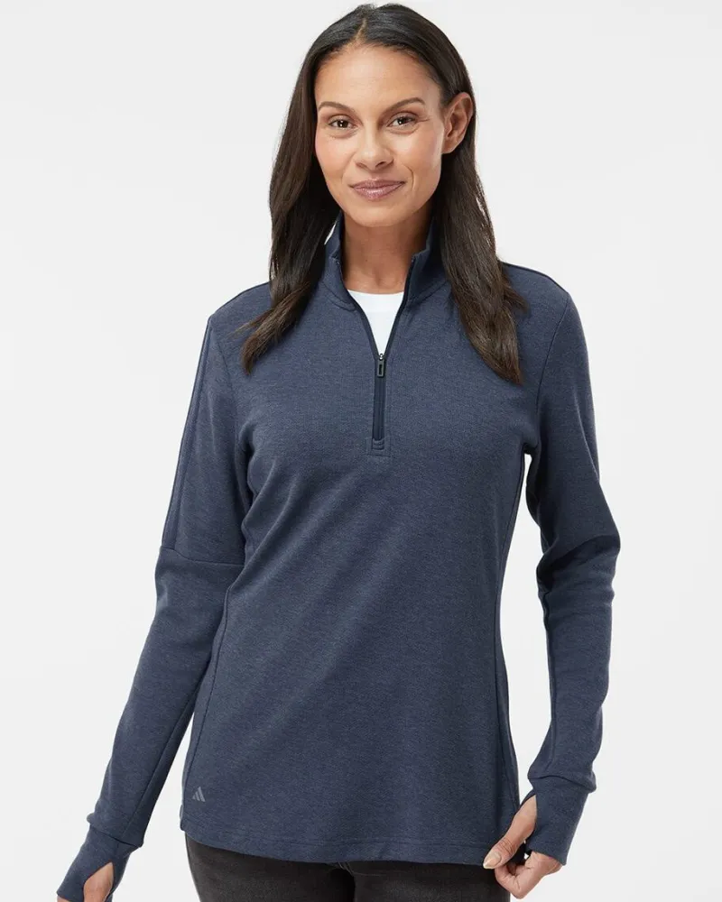 A555 - Women's 3-Stripes Quarter-Zip Sweater<Adidas Sale