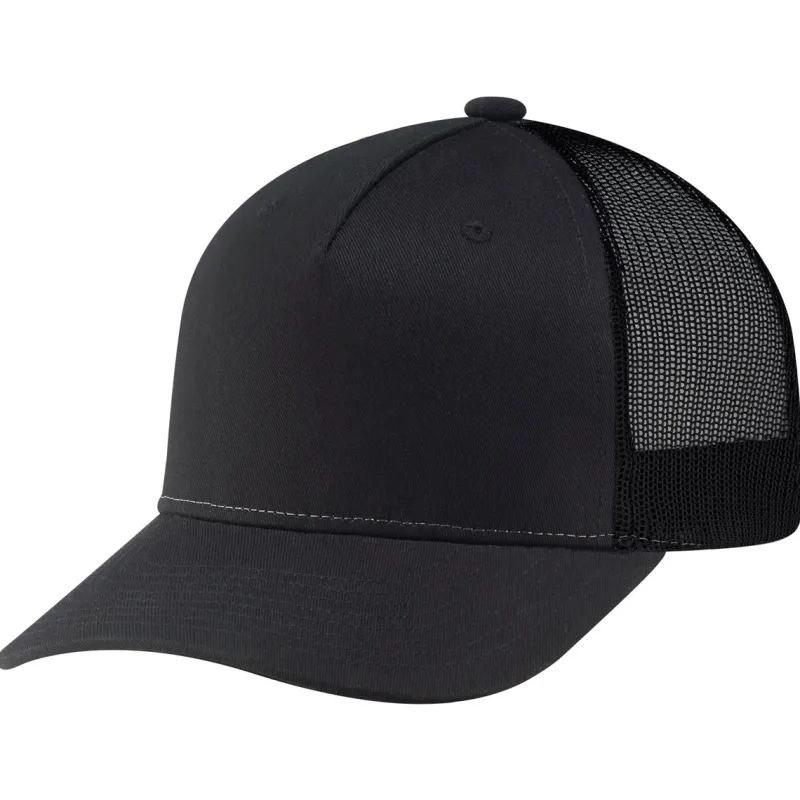 8E909M - Deluxe Chino Twill / Polyester Mesh 6 Panel Constructed Pro-Round (Mesh Back)<AJM Clearance