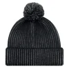 9H267M - Acrylic Cuff Toque with flat seams (Pom Pom 8cm)<AJM Hot