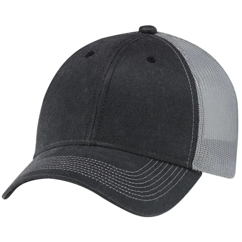 7L647M - Weathered Polycotton / Soft Polyester Mesh 6 Panel Constructed Full-Fit (Mesh Back)<AJM Clearance