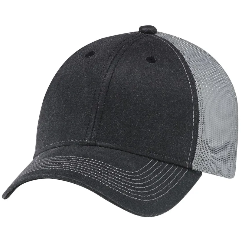 7L647M - Weathered Polycotton / Soft Polyester Mesh 6 Panel Constructed Full-Fit (Mesh Back)<AJM Clearance