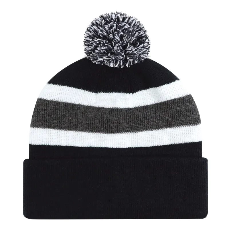 9S243M - Acrylic Cuff Toque (Pom Pom)<AJM Fashion
