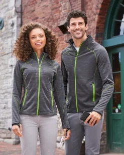 Ash City North End 88697 - Flux Men's Melange Bonded Fleece Jackets<North End Sport Red Best