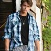 8202 - LONG SLEEVE PLAID PATTERN WOVEN<Burnside Online