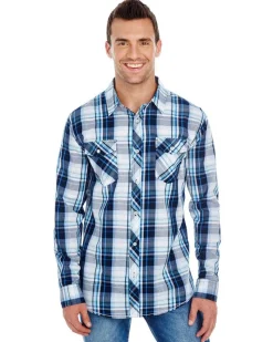 8202 - LONG SLEEVE PLAID PATTERN WOVEN<Burnside Online