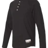 AO380 - Adult Long Sleeve Slub Henley<Champion Clearance