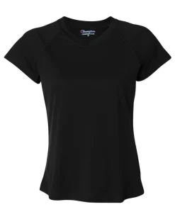 CW23 - Ladies' Double Dry® V-Neck Performance T-Shirt<Champion Online