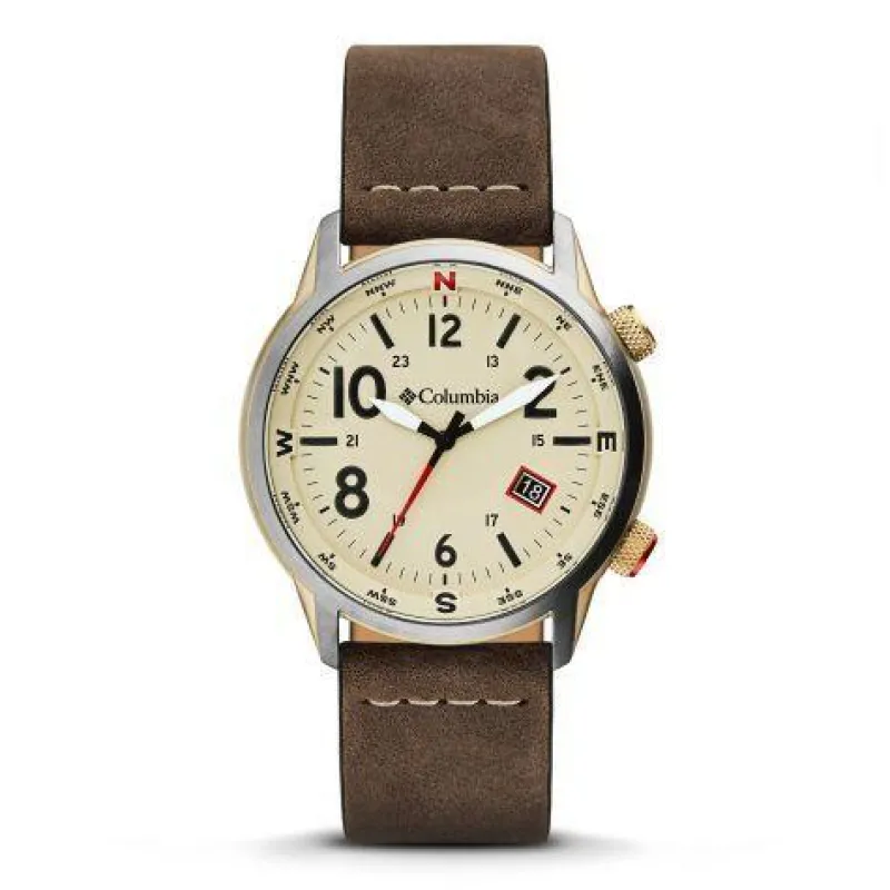 CSC01-002 - Outbacker Watch: Dial/Saddle Leather<Columbia Timing Hot