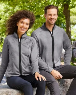 CE72W - Ladies Venture Heathered Stripe Full-Zip<Core365 New