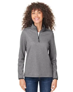 CE73W - Ladies Venture Heathered Stripe Quarter-Zip<Core365 Online