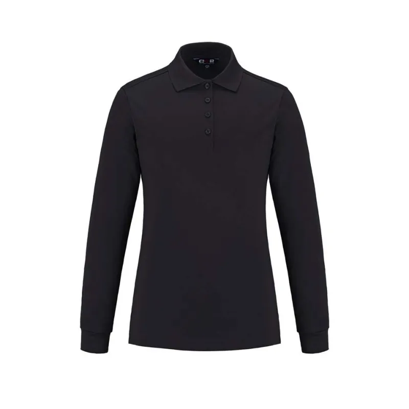 S05738 - Birdie Ladies Long Sleeve Pique Mesh Polo<CX2 Clearance