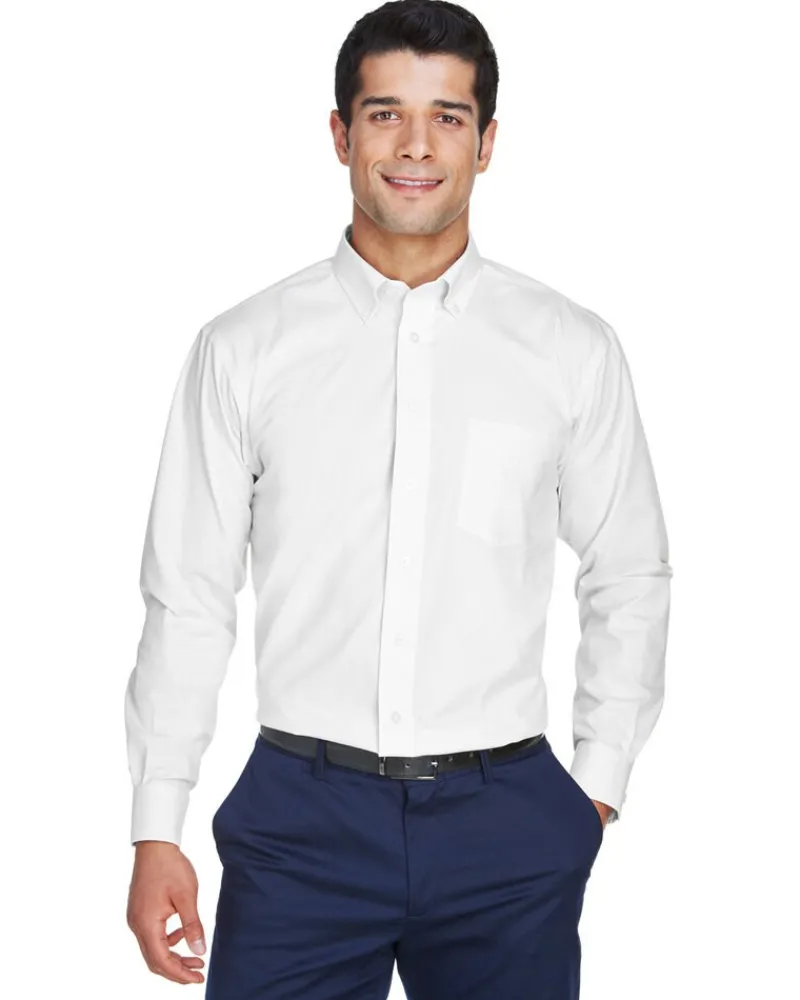 D630 - Men's Crown Collection Solid Oxford<Devon & Jones Clearance