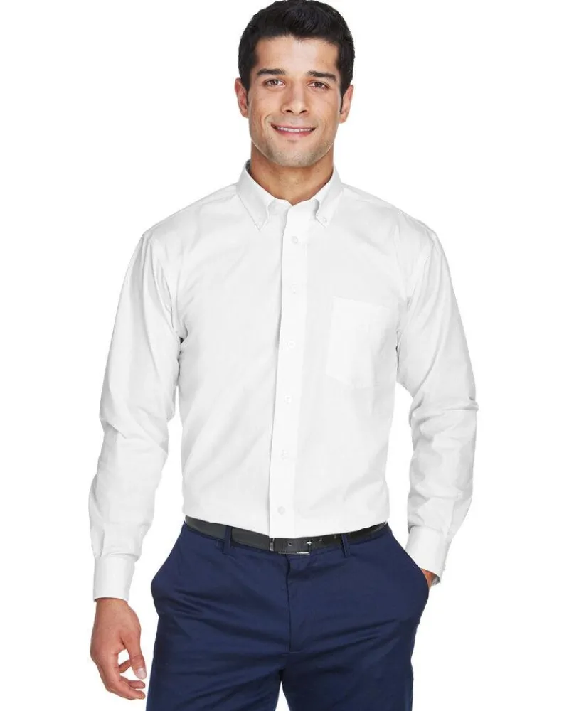 D630 - Men's Crown Collection Solid Oxford<Devon & Jones Clearance