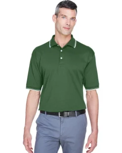 D140 - Men's Tipped Perfect Pima Interlock Polo<Devon & Jones Discount