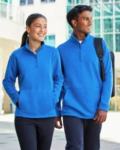 DG798 - Men's Newbury Mélange Fleece Quarter-Zip<Devon & Jones Fashion
