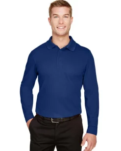 DG20LT - Men's Tall CrownLux Performance Plaited Long-Sleeve Polo<Devon & Jones Sale