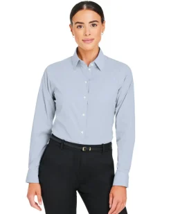 DG537W - Crownlux Performance® Ladies Microstripe Shirt<Devon & Jones Clearance