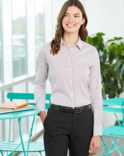 DG540W - Ladies CrownLux Performance Micro Windowpane Shirt<Devon & Jones Best