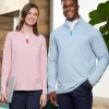 DG480W - Women's Performance Micro-Stripe Quarter-Zip Pullover<Devon & Jones Clearance