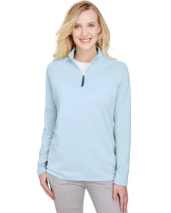 DG480W - Women's Performance Micro-Stripe Quarter-Zip Pullover<Devon & Jones Clearance