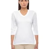DP184W - Ladies Perfect Fit Bracelet Length V-Neck Top<Devon & Jones Fashion