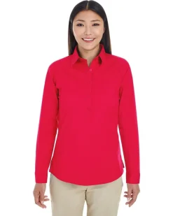 DP610W - Ladies Perfect Fit Half-Placket Tunic Top<Devon & Jones Best