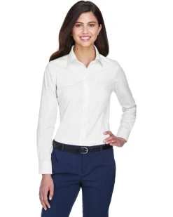 D630W - Ladies Crown Collection Solid Oxford<Devon & Jones New