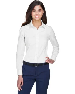 D630W - Ladies Crown Collection Solid Oxford<Devon & Jones New