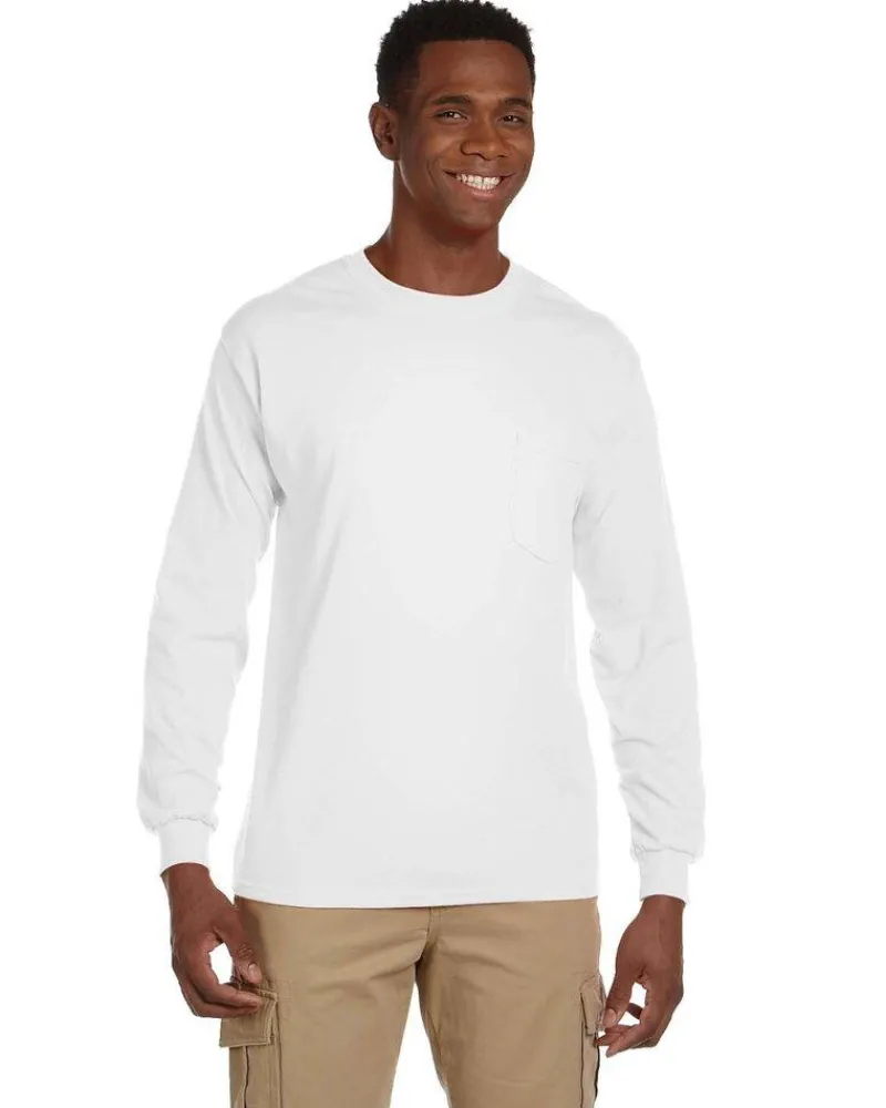 2410 - Ultra Cotton™ Long Sleeve T-Shirt with a Pocket<Gildan Outlet