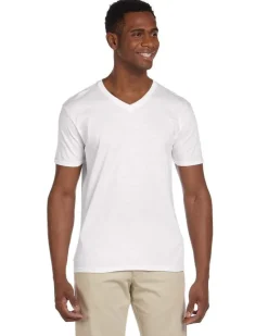 G64V - Premium Softstyle V-Neck Cotton T-Shirt<Gildan Best