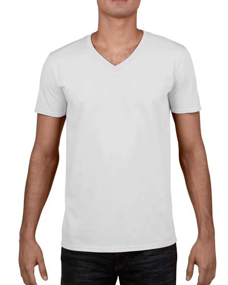 64V00 - Premium T-Shirt Soft Style V-Neck Cotton Blend<Gildan Clearance