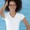 64V00L - Ladies' Softstyle V-Neck Cotton T-Shirt by<Gildan New