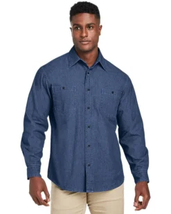 M540 - Men's Denim Shirt-Jacket<Harriton Sale