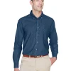 M550T - Men's Tall Long-Sleeve Denim Shirt<Harriton Discount