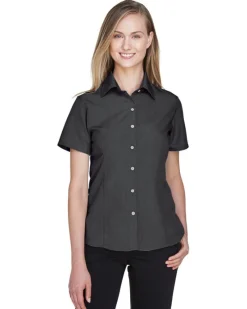 M560W - Ladies Barbados Textured Camp Shirt<Harriton Discount