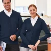 M425W - Ladies Pilbloc V-Neck Button Cardigan Sweater<Harriton Best