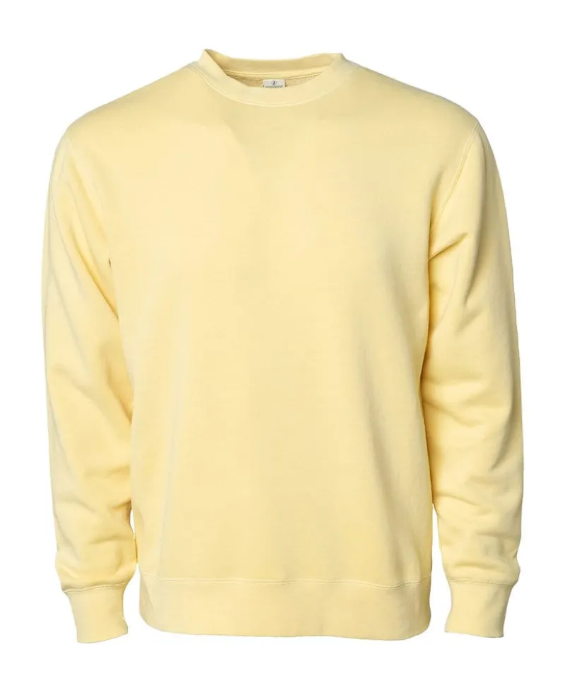 PRM3500 - Unisex Midweight Pigment Dyed Crew Neck<Independent Trading Co. Discount