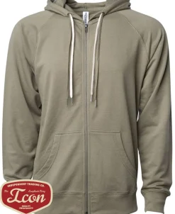 SS1000Z - Unisex Lightweight Loopback Terry Zip Hood<Independent Trading Co. Best
