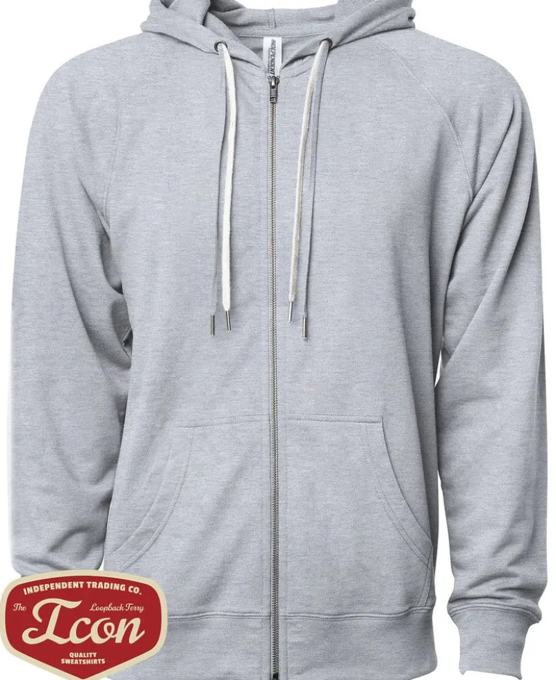 SS1000Z - Unisex Lightweight Loopback Terry Zip Hood<Independent Trading Co. Best