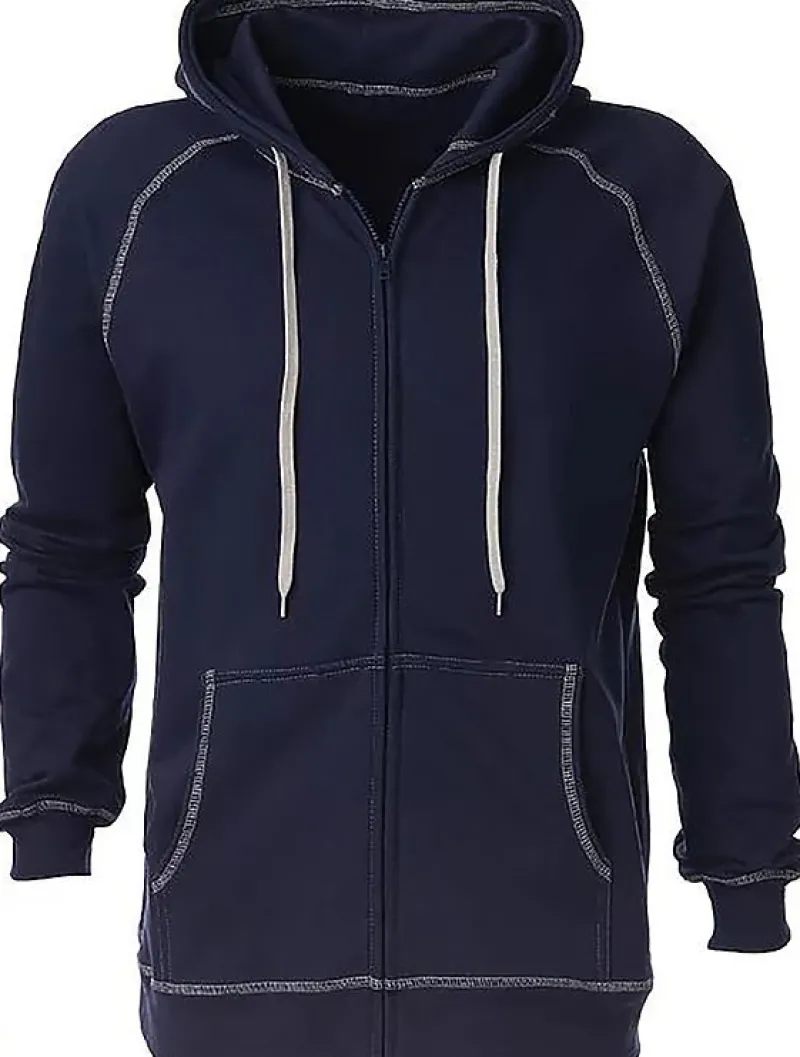 8017 - Fleece Full-Zip String Hoodie<King Athletics Outlet