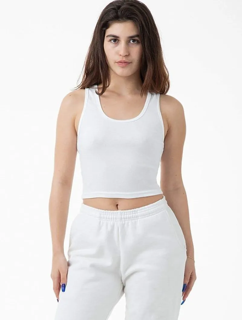 21308 - Classic Cotton Ribbed Crop Tank Top<Los Angeles Apparel Online
