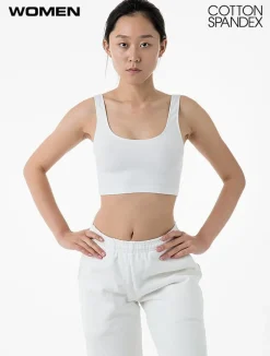 8383 - Women's Cotton-Blend Crop Top<Los Angeles Apparel Online