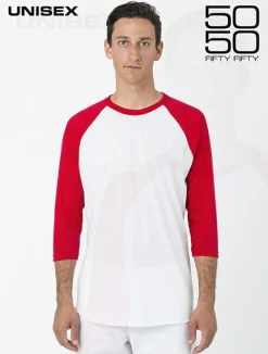 ff53 - 34-Sleeve Raglan Tee<Los Angeles Apparel Outlet