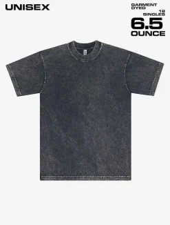 1801mw - S/S Mineral Wash Crew 6.5oz<Los Angeles Apparel Fashion