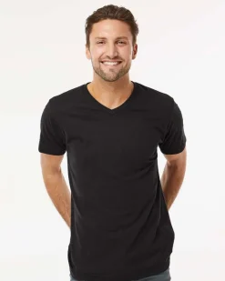 3543 - Deluxe Blend V-Neck T-Shirt<M&O Sale